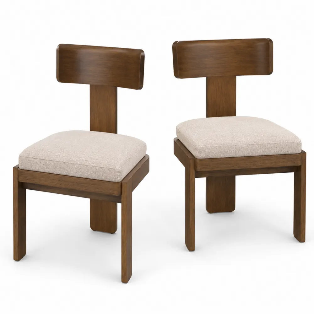 Lot de 2 chaises en bois avec si¨¨ge en t