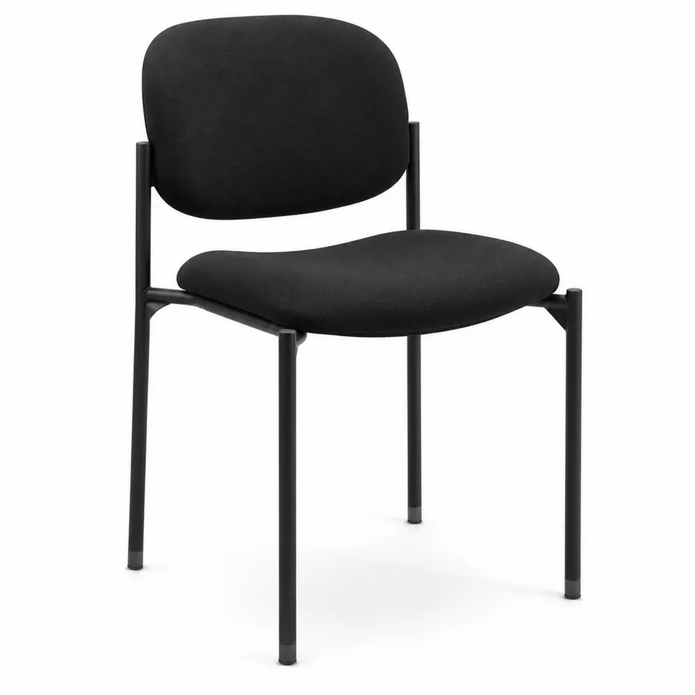 Chaise en tissu noir avec structur