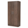 Armoire en bois avec poign¨¦es m¨¦talliques Brun 180 cm x 80