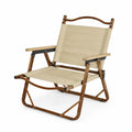 Chaise pliante en bois et toile polye