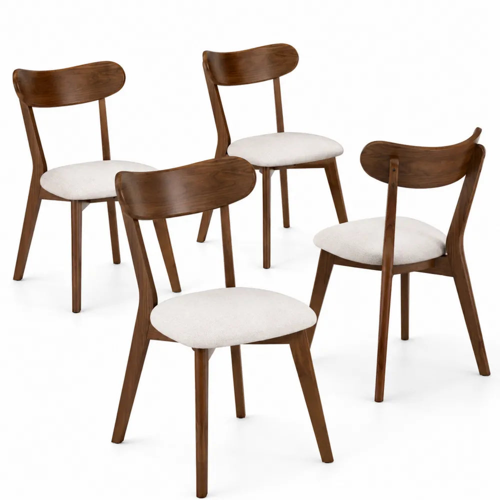 Ensemble de 4 chaises en bois et t