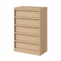 Commode en bois ¨¤ 5 tiroirs Ch¨ºne clair 12
