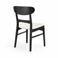 Chaise en bois noir avec assise en polye